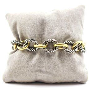 David Yurman Silver & Gold Oval Link Bracelet
